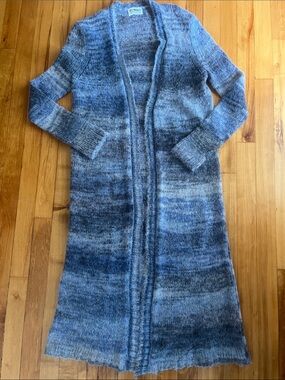 27 Miles Malibu Chaplin Duster Cardigan Blue Revolve Size XS alpaca wool